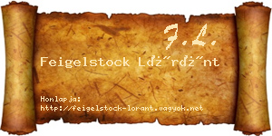 Feigelstock Lóránt névjegykártya